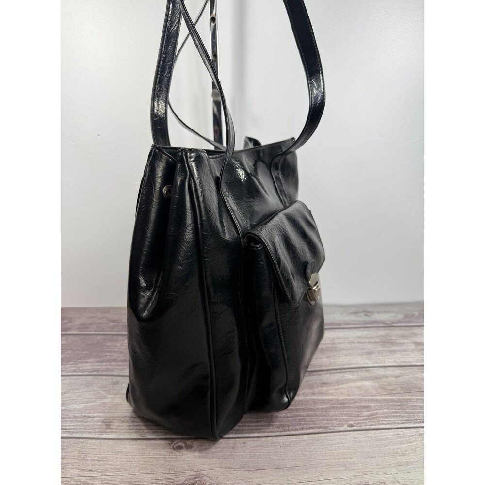 Vintage Black Leather Franchi Handbag Shoulder bag - Picture 16 of 16
